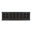 Peachtree 8-Door Mango Solid Wood & Glass Sideboard in Charcoal Gray