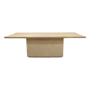 Flagstaff 108&quot Solid Wood Dining Table in Stone Natural Finish