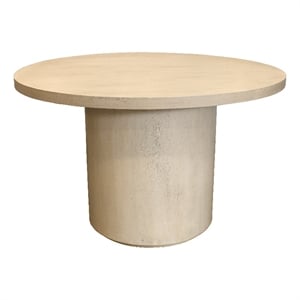 Flagstaff 48&quot Round Solid Wood Dining Table in Stone Natural Finish