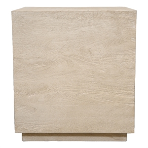 Flagstaff 18&quot Square Solid Wood Side Table in Stone Natural Finish