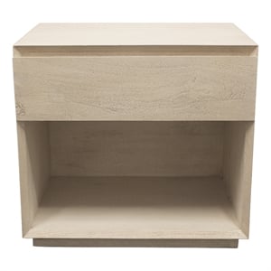 Flagstaff 1-Drawer Solid Wood 26&quot Nightstand in Stone Natural Finish