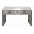 Moti Pilot 2-Drawer Aluminum Console Table with Exposed Screws in Silver