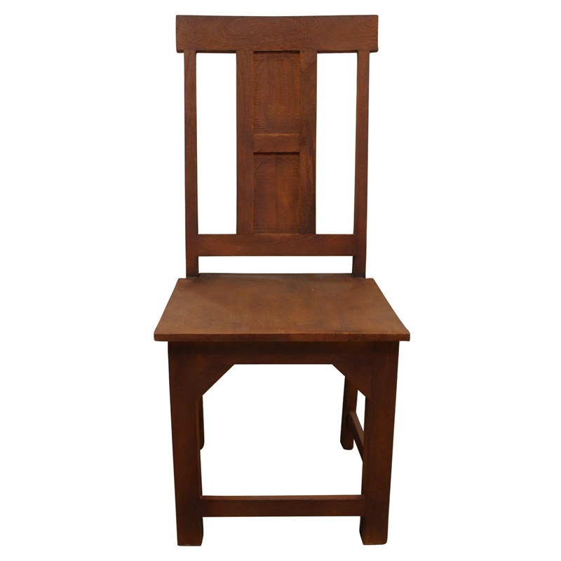 Benedict 7-Piece Rectangle Dining Table Set with 6 Chairs in Medium Brown Finish