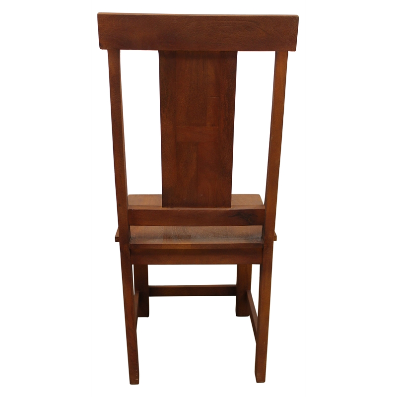 Benedict 7-Piece Rectangle Dining Table Set with 6 Chairs in Medium Brown Finish