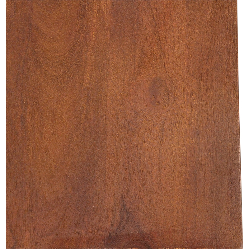 Benedict 7-Piece Rectangle Dining Table Set with 6 Chairs in Medium Brown Finish