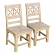 Bayside Jensen Solid Wood Dining Chairs in Natural Finish (Set of 2)