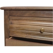 Corvin 3-Drawer Solid Wood Nightstand with Metal Glides in Antique Brown