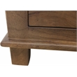 Corvin 3-Drawer Solid Wood Nightstand with Metal Glides in Antique Brown