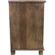 Corvin 3-Drawer Solid Wood Nightstand with Metal Glides in Antique Brown