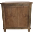 Corvin 3-Drawer Solid Wood Nightstand with Metal Glides in Antique Brown