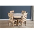 Bayside Jensen 5-Piece Solid Wood Dining Set with 4 Chairs in Natural Finish