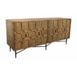 Samara 4-Door Recycled Pine Wood Sideboard in Natural Finish