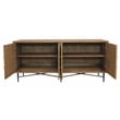 Samara 4-Door Recycled Pine Wood Sideboard in Natural Finish