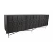 Samara 6-Door Recycled Pine Wood Sideboard with an Iron Base