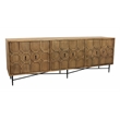 Samara 6-Door Recycled Pine Wood Sideboard in a Natural Finish