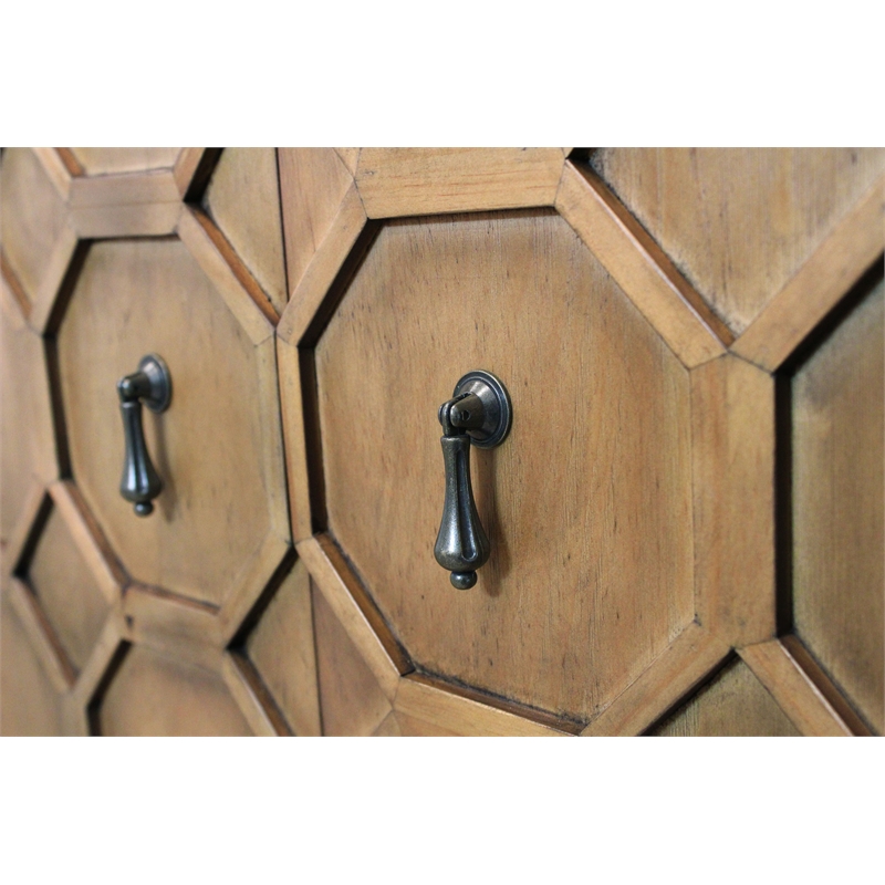 Samara 6-Door Recycled Pine Wood Sideboard in a Natural Finish