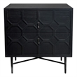 Samara 2-Drawer Recycled Pine Wood Nightstand on an Iron Base
