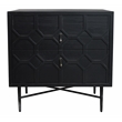 Samara 2-Drawer Recycled Pine Wood Nightstand on an Iron Base