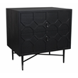 Samara 2-Drawer Recycled Pine Wood Nightstand on an Iron Base