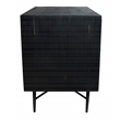 Samara 2-Drawer Recycled Pine Wood Nightstand on an Iron Base