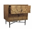 Samara 2-Drawer Recycled Pine Wood Nightstand in Natural Finish