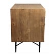Samara 2-Drawer Recycled Pine Wood Nightstand in Natural Finish