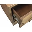 Samara 2-Drawer Recycled Pine Wood Nightstand in Natural Finish