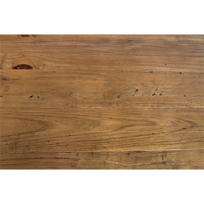 Samara 2-Drawer Recycled Pine Wood Nightstand in Natural Finish