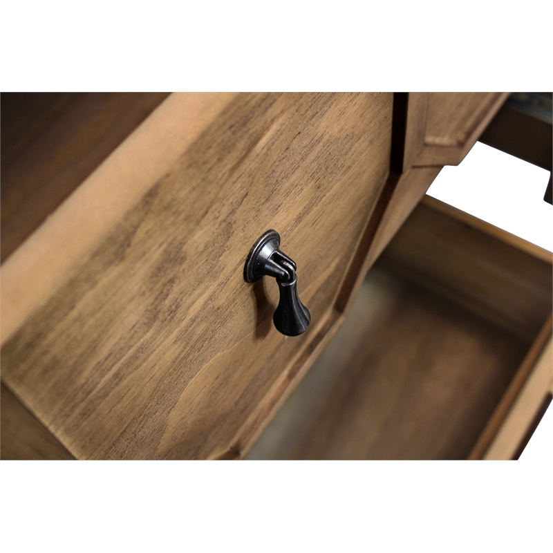 Samara 6 - Drawer Recycled Pine Wood Chest in Natural Finish