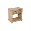 Manny 1-Drawer Solid Wood Nightstand in a Seadrift Beige Finish