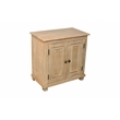 Jenna 2-Door Solid Wood Nightstand With Shelf in Seadrift Beige Finish