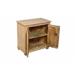 Jenna 2-Door Solid Wood Nightstand With Shelf in Seadrift Beige Finish