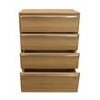 Sarasota 4-Drawer Oak Wood Dresser with Metal Handles in Natural Finish