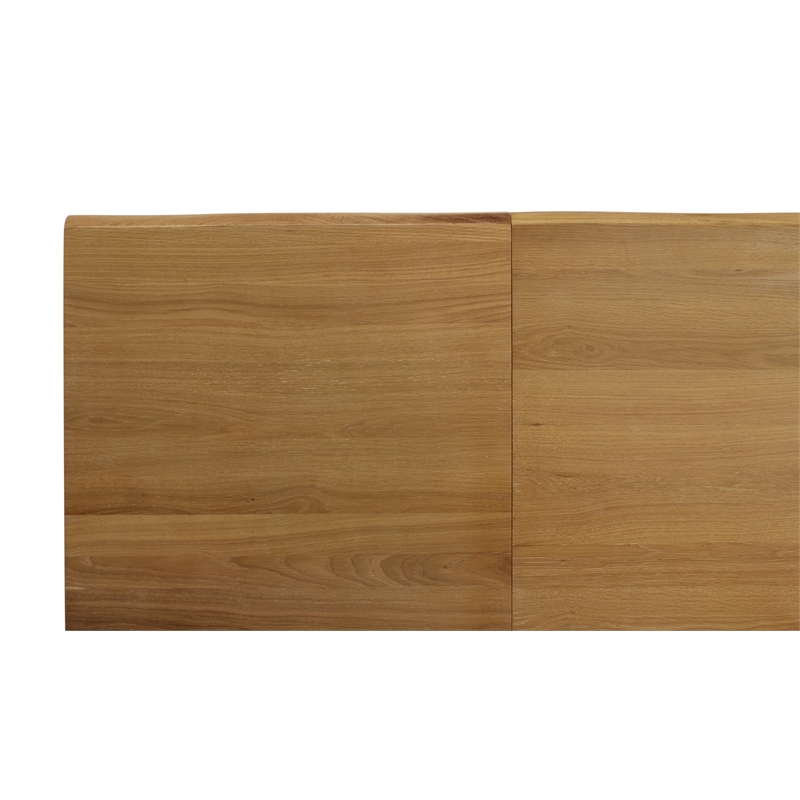 Sarasota Oak Wood Platform King Bed with Wings in a Natural Finish