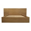 Sarasota Oak Wood Platform King Bed with Wings in a Natural Finish