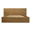 Sarasota Oak Wood Platform California King Bed with Wings in a Natural Finish