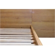 Sarasota Oak Wood Platform Queen Bed with Wings in a Natural Finish