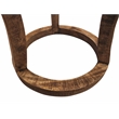 Koda Solid Wood Round Accent Stool With Circle Base in Natural Brown Finish