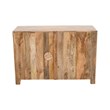 Waverly 2 Door Solid Wood Accent Cabinet with Hand-Carved Doors in Natural
