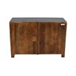 Waverly 2 Door Solid Wood Accent Cabinet with Hand-Carved Doors in Gray