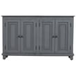 Jenna 4-Door Solid Wood Sideboard with 2 Shelves in a Gray Finish