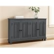 Jenna 4-Door Solid Wood Sideboard with 2 Shelves in a Gray Finish
