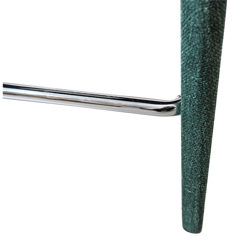 Galway Comfy Cushioned Metal Counter Chair in Teal Linen Fabric