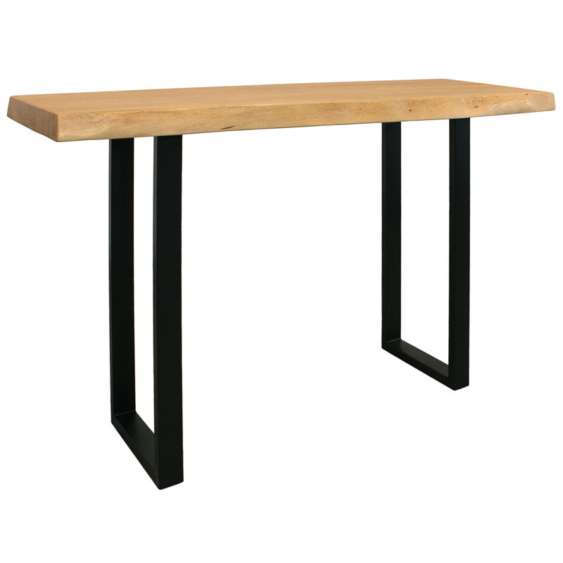 Sycamore Rustic Solid Wood Console Table with Live Edge in a Natural Finish