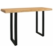 Sycamore Rustic Solid Wood Console Table with Live Edge in a Natural Finish