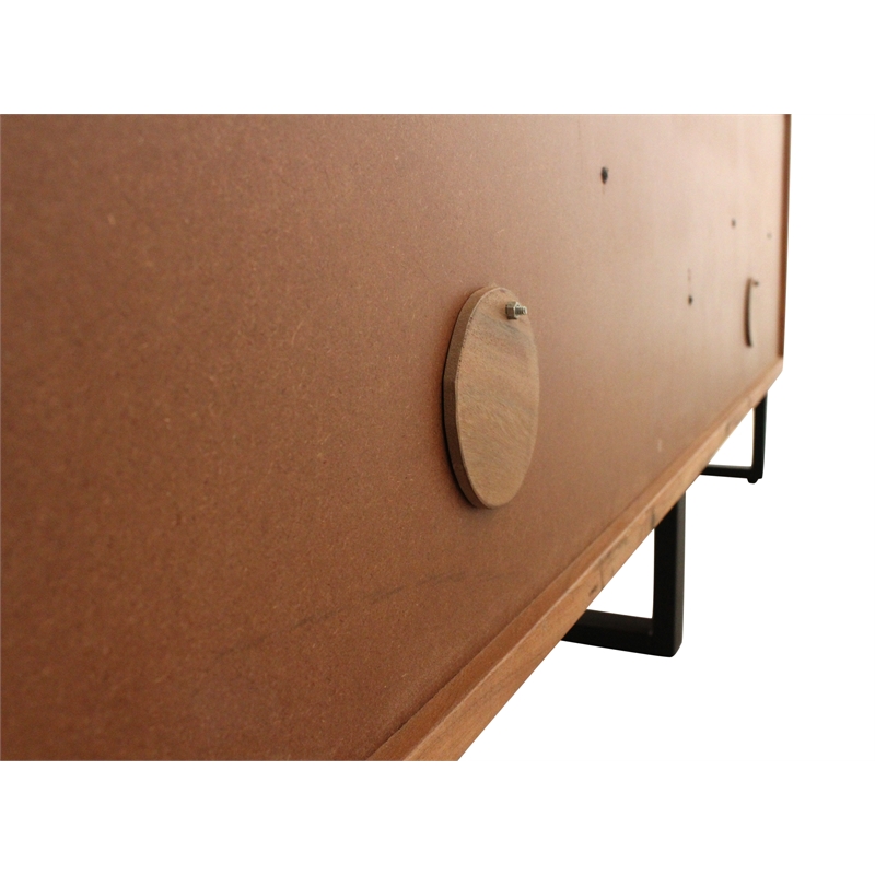 Sycamore Rustic Solid Wood Credenza Sideboard with Live Edge in a Natural Finish