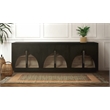 Kate 6-Door Solid Wood Sideboard with Oak Wood in a Dark Brown Finish