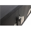 Kate 6-Door Solid Wood Sideboard with Oak Wood in a Dark Brown Finish