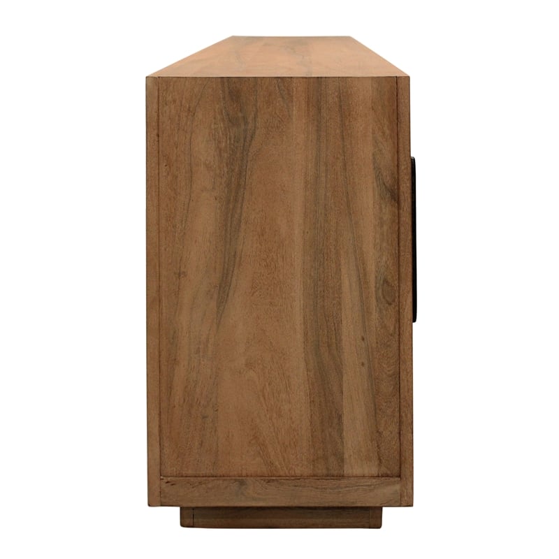 Kate 6-Door Solid Wood Sideboard with Acacia Wood in a Natural Finish