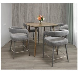 Cole 5 Piece Gathering Set With Counter Table And 4 Galway Grey Counter Chairs